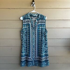 Susan Graver Boho Floral Sheer Tunic Top - Size Small